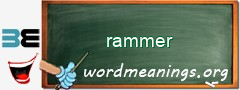 WordMeaning blackboard for rammer